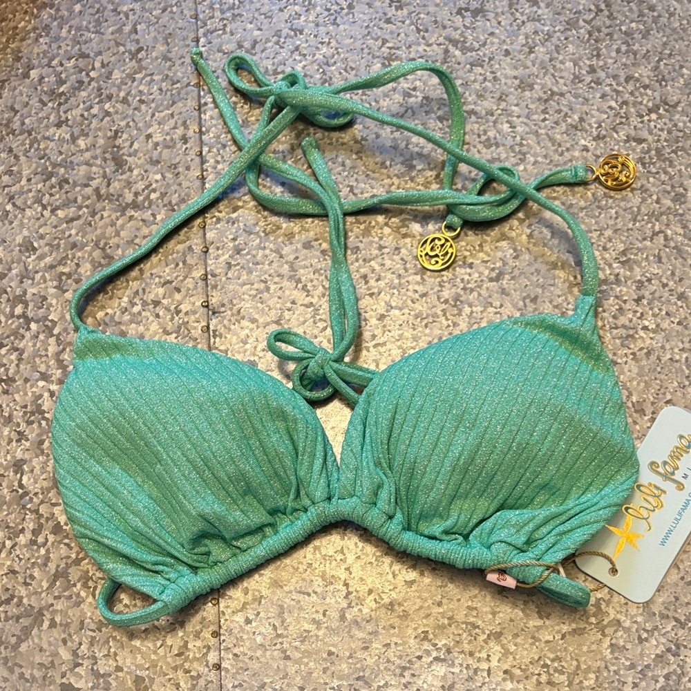 NWT Luli Fama Women’s Bikini Top Mint MSRP $90 Size Medium